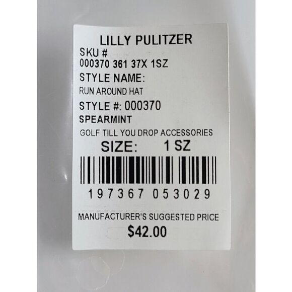 ☀🌴🏌 NWT LILLY PULITZER Women’s Run Around Hat Floral Print Spearmint Golf - Picture 10 of 12